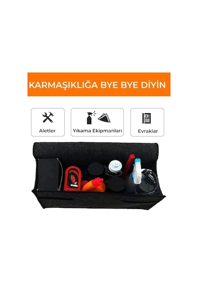 Araba Bagaj Çantası Lüx Oto Keçe Bağaj Çantası Bağaj Düzenleyici Keçe Çanta
