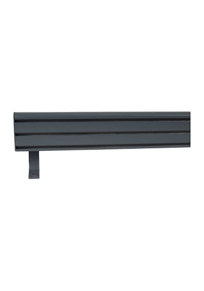 Napoli Metal Başlıklı Üçlü Dekoratif Ray Korniş Modern Rustik-antrasit 200 Cm Antrasit