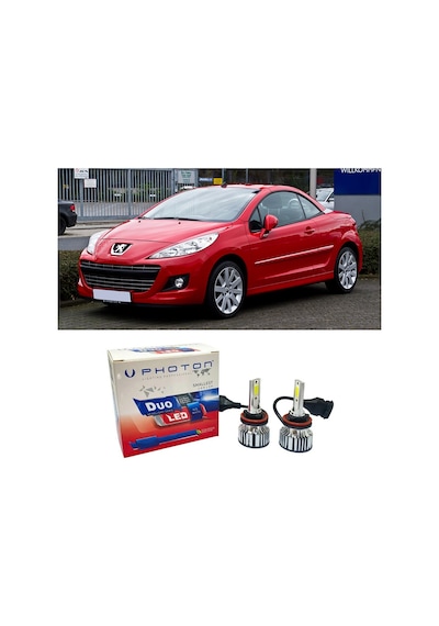 Peugeot 207 Cc Uzun Far Ampulü H1 Duo Yeni Seri Beyaz 2009-2015