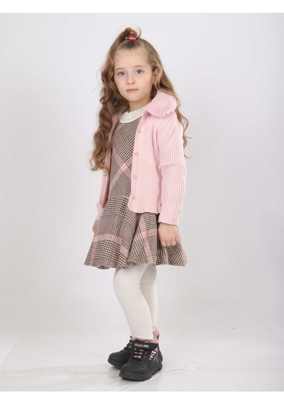 Xo Kids Kız Çocuk Elbise 1-5 Yaş 4815 Pembe
