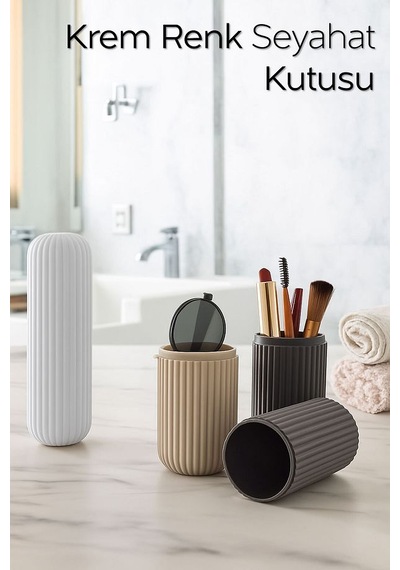 Çizgili Seyahat Kutusu Makyaj Takı Organizeri Mini Saklama Kutusu Karışık Renk 19 X 6 Cm Çok Renkli