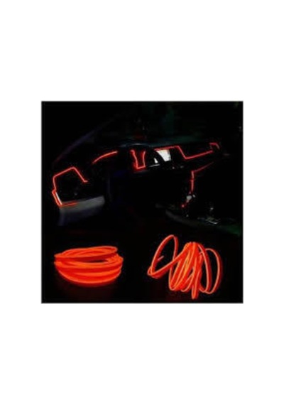 Neon Araba Torpido Aydınlatma Led İp 3 Metre Kırmızı