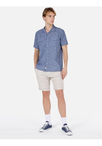 Colin's Colins Normal Kesim Shirt Yaka Cepli Mavi Erkek Kısa Kol Gömlek Cl1068758 Cl1068758 Q1.v1 Inv İndigo