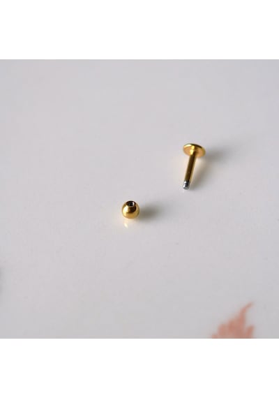 Cerrahi Çelik Top Piercing Tragus Helix Lob Conch Kııkırdak 6 Mm Gold Renk Gold