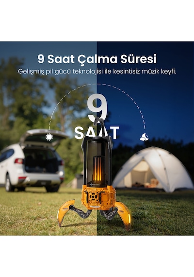 Gravastar Süpernova 25w Bluetooth Hoparlör, Taşınabilir Stereo Ses Bombası, Rgb Işıklı, 2 Adet, Sarı