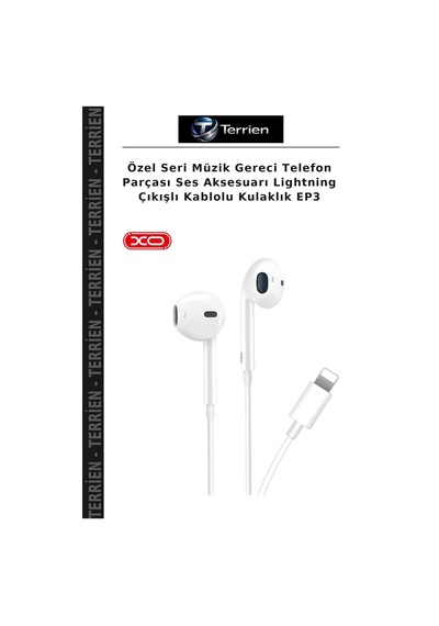 Özel Seri Müzik Gereci Telefon Parçası Ses Aksesuarı Lightning Çıkışlı Kablolu Kulaklık Ep3