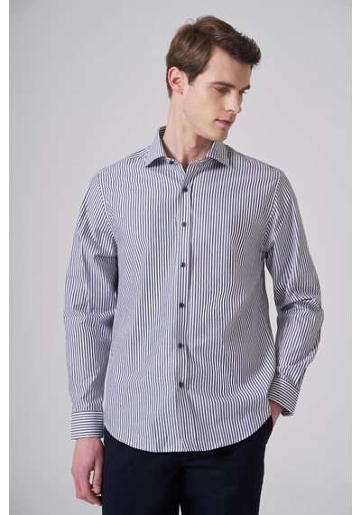 Morven Erkek Lacivert Pamuk Trend Dynamic Fit İtalyan Yaka Gömlek 26mc004041200 Lacivert