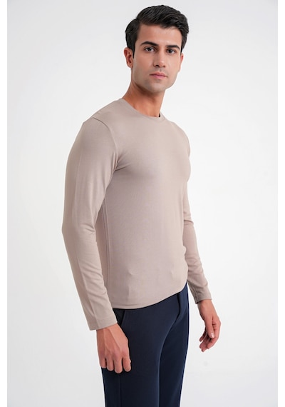 Efor Ts 870 T-shırt Slim Vizon Casual Vizon