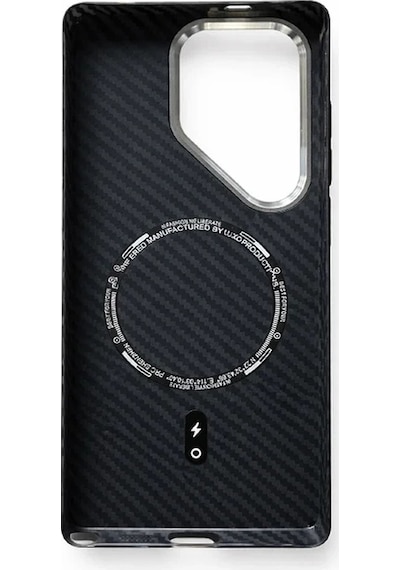 Samsung S25 İle Uyumlu Magsafe Özellikli Karışık Desenli Renkli Carbon Premium Kılıf No2