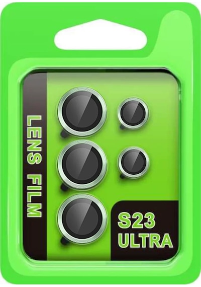 Newface Samsung Galaxy S23 Ultra Raze Metal Kamera Lens - Yeşil
