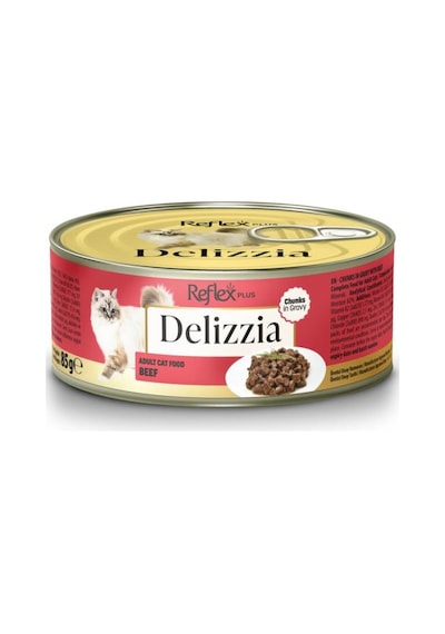Reflex Plus Delizzia / Sos İçinde Parça Etli Karışık Yetişkin Kedi Maması 85g X 18 Adet