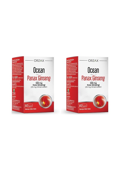 Orzax Ocean Panax Ginseng 500 Mg 60 Kapsül 2 Paketi