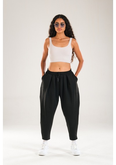 Cocopelli Pileli Siyah Jogger Pantolon Coc2094 Siyah