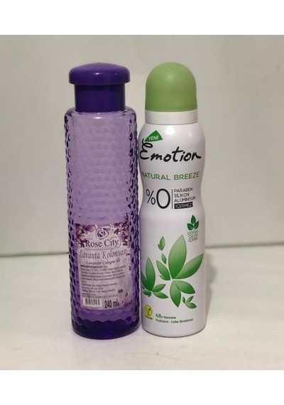 Rose City Lavanta Kolonyası 240 Ml Alana Emotion Natural Breeze Deodorant 150 Ml Hediye