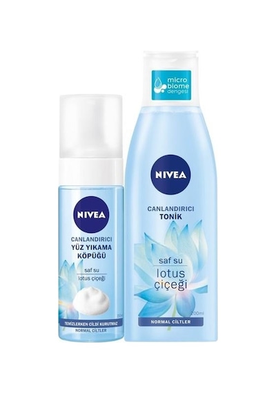 Nivea Normal Ciltler İçin Canlandırıcı Yüz Yıkama Köpüğü 150 ML + Lotus Çiçeği Özlü Canlandırıcı Tonik 200 ML