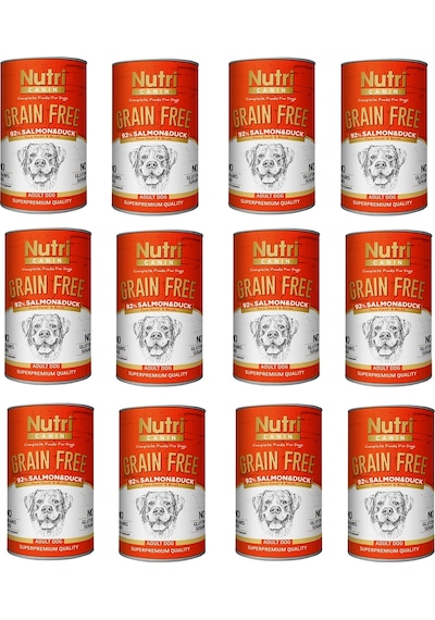 Nutri Canin Tahılsız %92 Somon ve Ördekli Konserve Yetişkin Köpek Maması 12 x 400 G