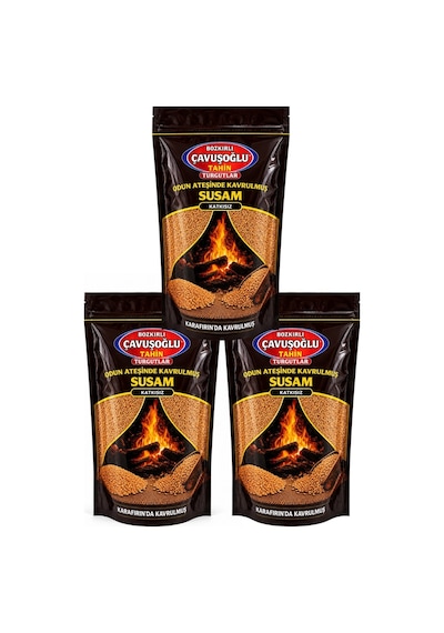 Bozkırlı Çavuşoğlu Odun Ateşinde Kavrulmuş Susam 3 x 1 KG