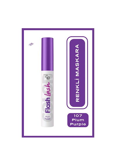 Golden Rose Suya Dayanıklı Förmüllü Hacim Veren Flash Lash Renkli Maskara 07 Plum Purple