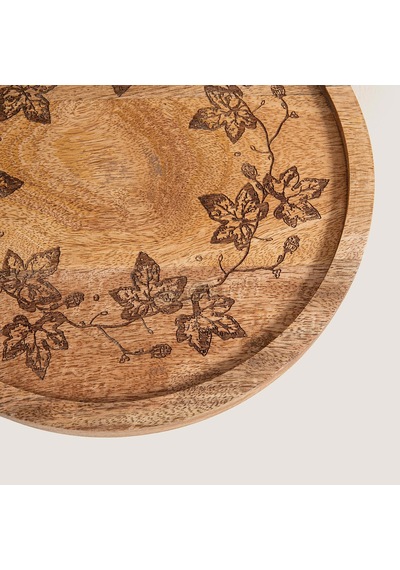 Fia Ahşap Sunum Tabağı 30x30x2.5cm Natural