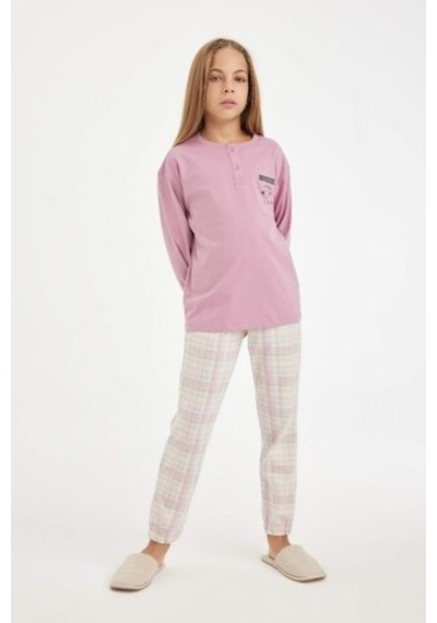 Defacto Kız Çocuk Pijama Takımı Yazı Baskılı Uzun Kollu Üst Uzun Alt D2117A824AUBR82 Bordo Defacto Kız Çocuk Pijama Takımı Yazı Baskılı Uzun Kollu Üst Uzun Alt D2117A824AUBR82 Bordo