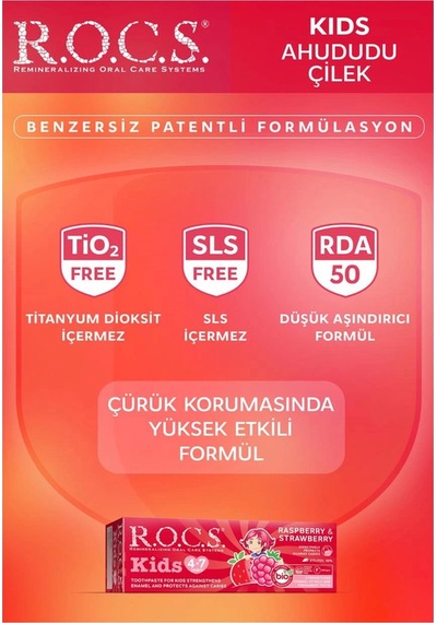 Rocs Kids 4-7 Yaş Ahududu&çilek Diş Macunu 35 Ml