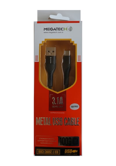 Megatech 3.1A A Serisi Typ-C Data Kablosu