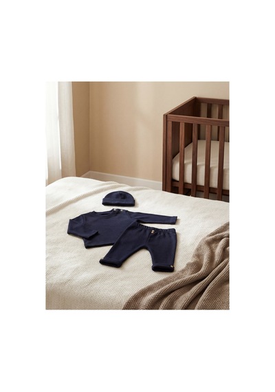 Minory Baby - 3 Parça Alt Üst Bebek Takımı Siyah Siyah