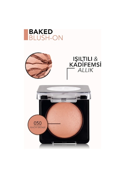 Flormar Işıltılı Fırınlanmış Allık - Baked Blush-On - 050 Peachy Bronze - 8682536051477