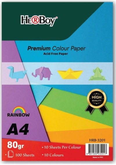 A4 Fotokopi Kağıdı 10 Renk 100 Lü Hrb-3201