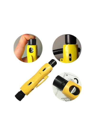 Kablo Soyucu Sıyırıcı Koaksiyel Rg11 - Rg6 - Rg56 Universal Coaxial Kalem Tipi Kablo Soyucu