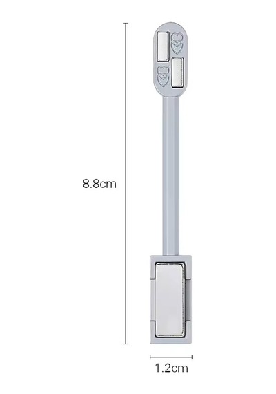 Çift Uçlu Çizgi Efekt Geniş Ve Çift Bar Kedi Gözü Oje Mıknatısı Cat Eye Magnet Gri 2hcat01