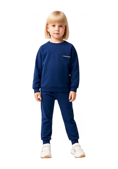 Ersefa Çocuklar İçin Yumuşak Pamuk Karışımlı Oversize Sweatshirt Ve Eşof Petrol Ersefa Çocuklar İçin Yumuşak Pamuk Karışımlı Oversize Sweatshirt Ve Eşof Petrol