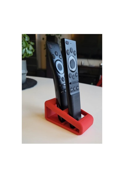 Kumanda Organizer Standı Uzaktan Kumanda Düzenleyici 2 Tv Kumandalık Modern Kırmızı