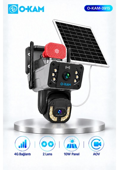 O-kam 3915 Aov Model 2 Lens 6mp 4g 10w Solar Kamera