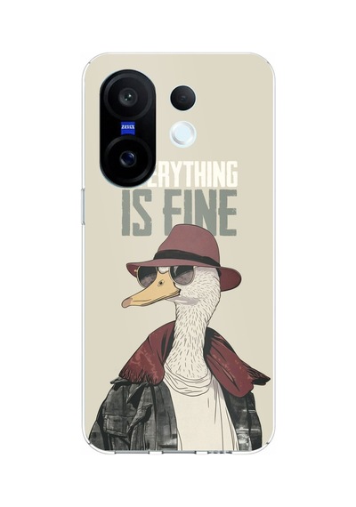 Vivo X200 Fe Uyumlu Everything İs Fine Baskılı Silikon Kılıf