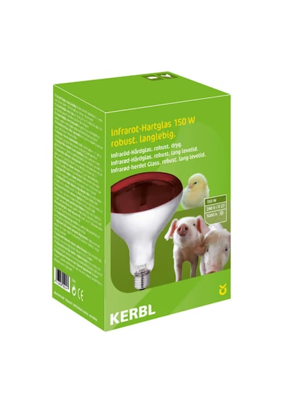 Kerbl 22245 Kırmızı Cam Kızılötesi Isıtıcılı Lamba