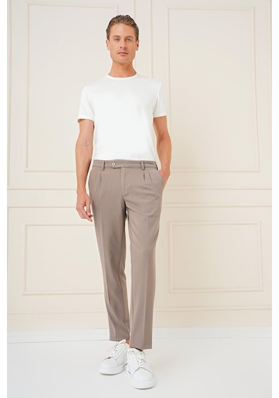 Efor P 1164 Slim Fit Bej Klasik Pantolon Bej