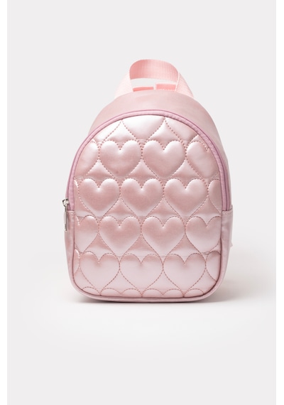 İcone Bag Kız Çocuk Kalp Nakışlı Orta Boy Sırt Çantası Pembe