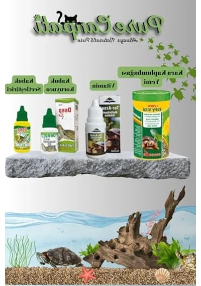 Kara Kaplumbağası İçin Özel Bakım Seti, Vitamin Ve Yem İçerir