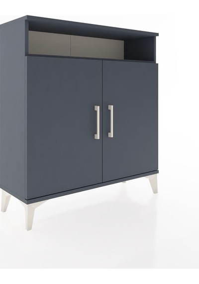 Arges Şifonyer 3 Raflı 2 Kapaklı 88x30x96 Antrasit-antrasit Antrasit