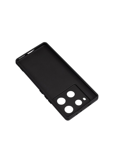 Noktaks - İnfinix Note 40 Pro 4g Uyumlu - Kılıf Mat Soft Esnek Biye Silikon - T39579 - Siyah Siyah