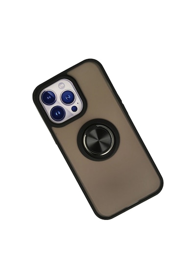 Apple  Uyumlu  iPhone 15 Pro Kılıf Montreal Yüzüklü Silikon Kapak Siyah