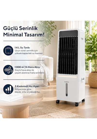 Kumtel Sulu Portatif Hava Soğutucu Air Cooler Hac-04