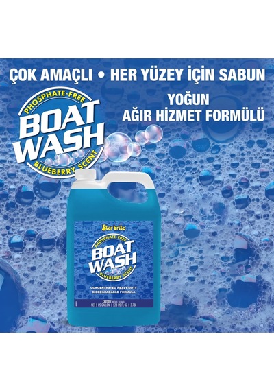Starbrite - Tekne Temizleyici Ağır Hizmet Konsantre 3.79 Lt : 1-2 Kapakla Tam Temizlik, Cilayı Sökmeyen Güçlü Formül