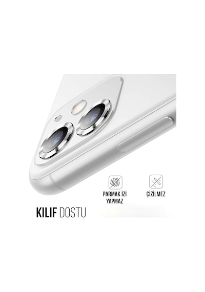 Iphone 11/12 / 12 Mini İle Uyumlu Lens Koruyucu Kamera Koruma Camı Yüksek Şeffaflık Çizilmeye Dayanıklı Zkcn01 Parmak İzi Önleyici Tam Uyum Ultra İnce Lens Koruması Siyah