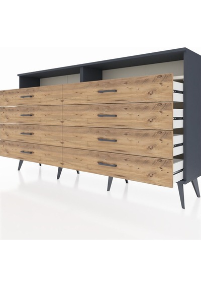 Arges Konsol 2 Raflı 8 Çekmeceli 176x30x99 Antrasit-aytaşı/çam Aytası/atlas Çam - Antrasıt Arges Konsol 2 Raflı 8 Çekmeceli 176x30x99 Antrasit-aytaşı/çam Aytası/atlas Çam - Antrasıt
