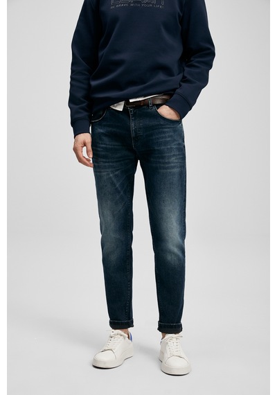 Lufian Benedıc Smart Jean Erkek Pantolon Slim Fit Koyu Lacivert Koyu Lacivert 111200222100210