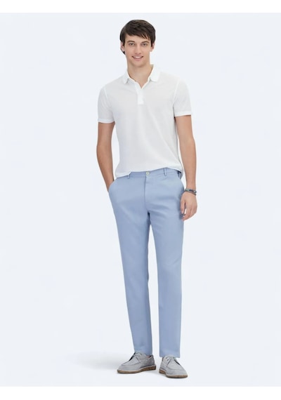 Kip Beyaz Desenli Polo Yaka T-shirt Beyaz