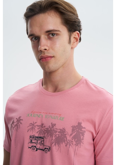 AR-MA Arma Erkek Regular Fit Bisiklet Yaka Tişört Y27344406701 Pembe
