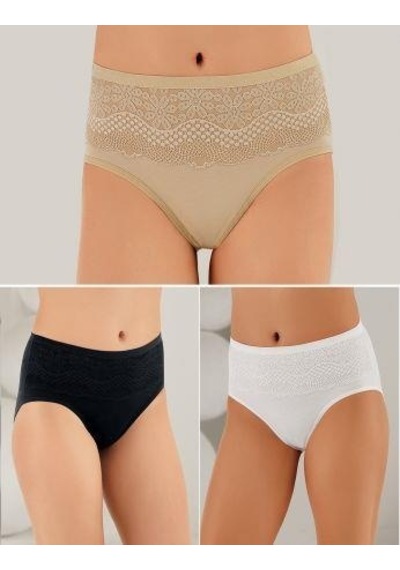6 Lı Paket Şahinler Bayan Dantelli Likralı Bato Külot Slip B3092 001